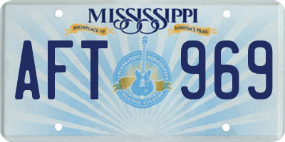 MS license plate AFT969
