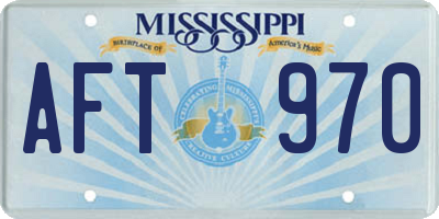 MS license plate AFT970