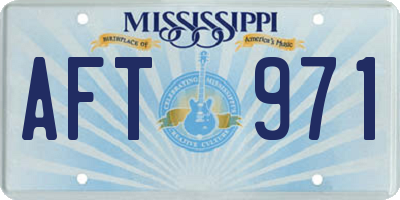 MS license plate AFT971