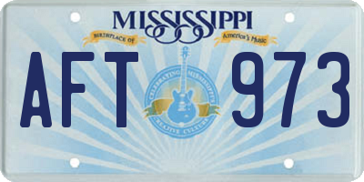 MS license plate AFT973
