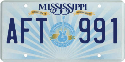 MS license plate AFT991