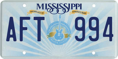 MS license plate AFT994