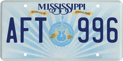 MS license plate AFT996
