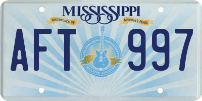 MS license plate AFT997