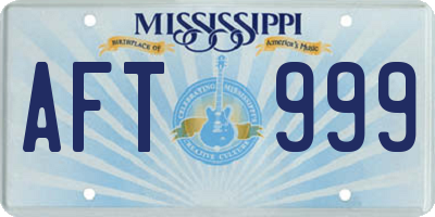 MS license plate AFT999