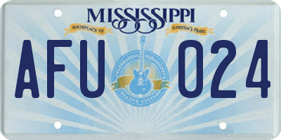 MS license plate AFU024