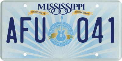 MS license plate AFU041