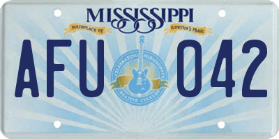 MS license plate AFU042