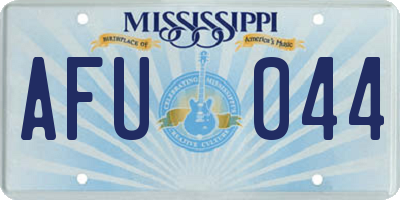 MS license plate AFU044