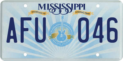 MS license plate AFU046