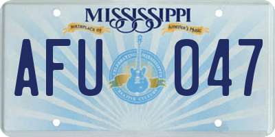 MS license plate AFU047