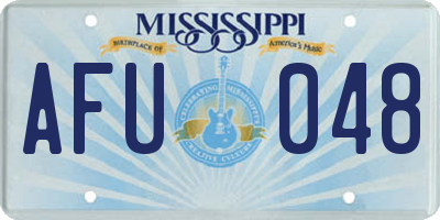MS license plate AFU048