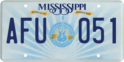 MS license plate AFU051