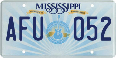 MS license plate AFU052