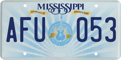 MS license plate AFU053