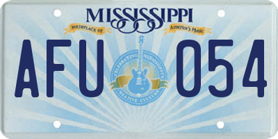 MS license plate AFU054