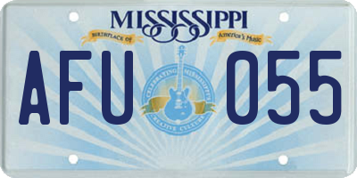 MS license plate AFU055