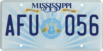 MS license plate AFU056