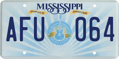 MS license plate AFU064