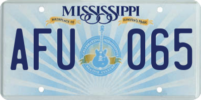MS license plate AFU065