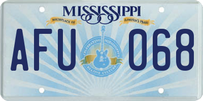 MS license plate AFU068