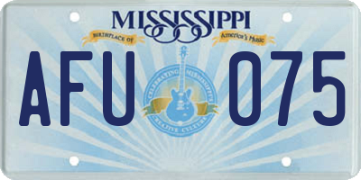 MS license plate AFU075