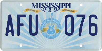 MS license plate AFU076