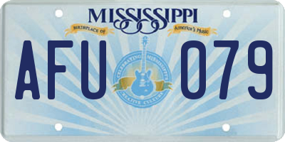 MS license plate AFU079