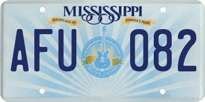 MS license plate AFU082