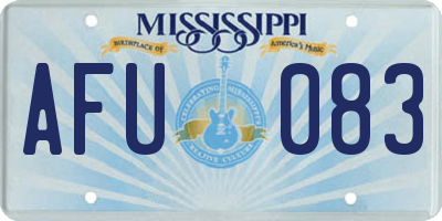 MS license plate AFU083