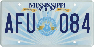MS license plate AFU084