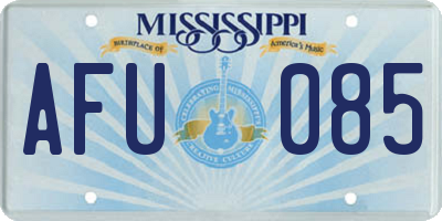 MS license plate AFU085