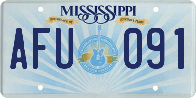 MS license plate AFU091
