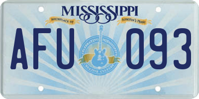 MS license plate AFU093
