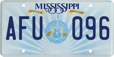 MS license plate AFU096