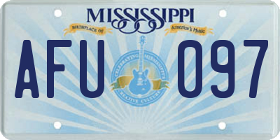 MS license plate AFU097