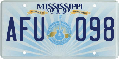 MS license plate AFU098