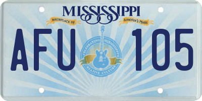 MS license plate AFU105