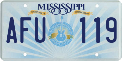 MS license plate AFU119
