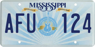 MS license plate AFU124