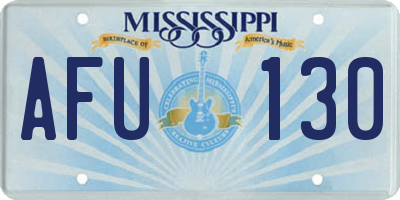 MS license plate AFU130