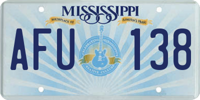 MS license plate AFU138