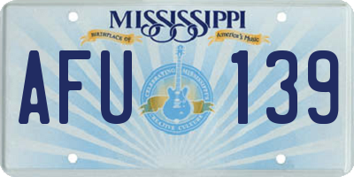 MS license plate AFU139