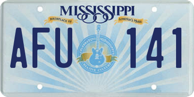 MS license plate AFU141