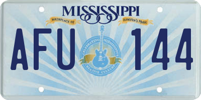 MS license plate AFU144