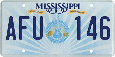 MS license plate AFU146