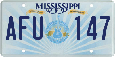 MS license plate AFU147