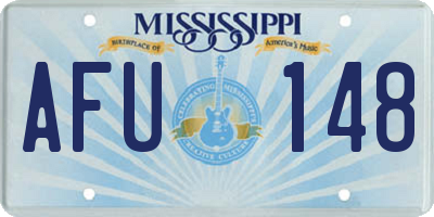 MS license plate AFU148