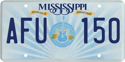 MS license plate AFU150