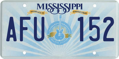 MS license plate AFU152
